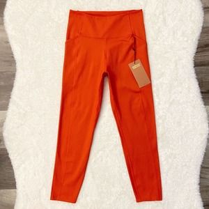 Girlfriend Collective Compressive Pocket Crop Tart Orange Leggings 4024 Medium